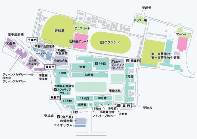 東京農業大学の地図