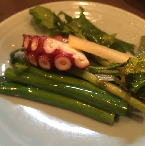 炭火焼き くらのタコの香味サラダ