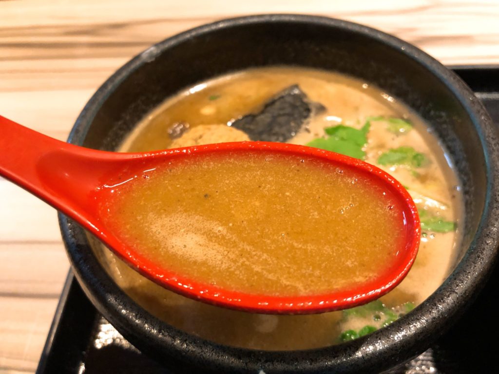 昇輝丸のつけ麺のスープ