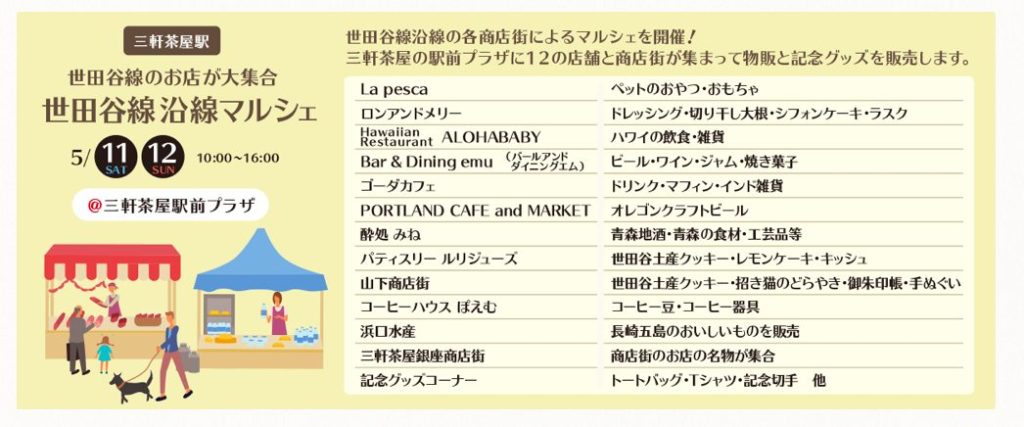 世田谷線フェスのマルシェ