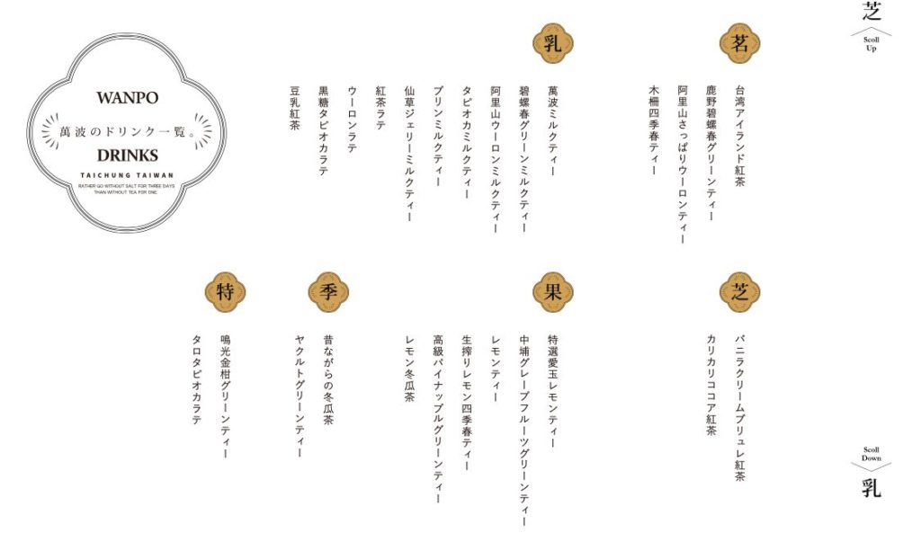 萬波(ワンポ)下北沢店のメニュー