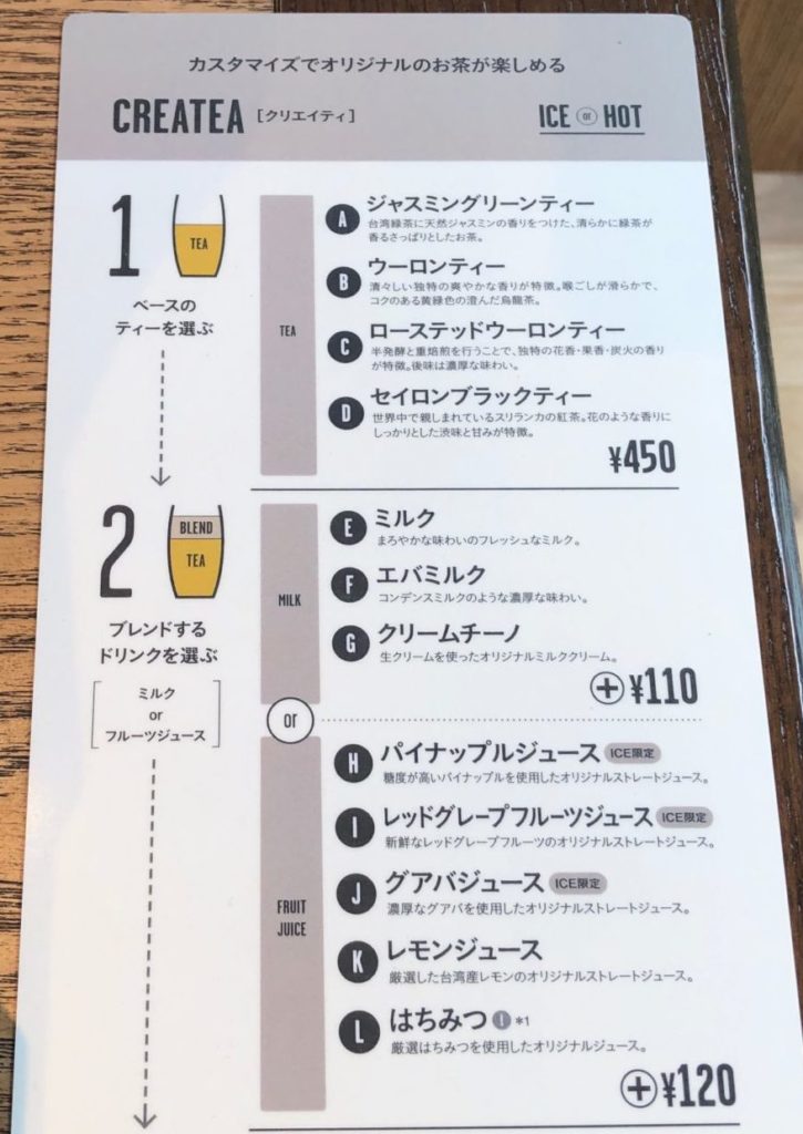 カムバイティー 表参道本店の注文の仕方