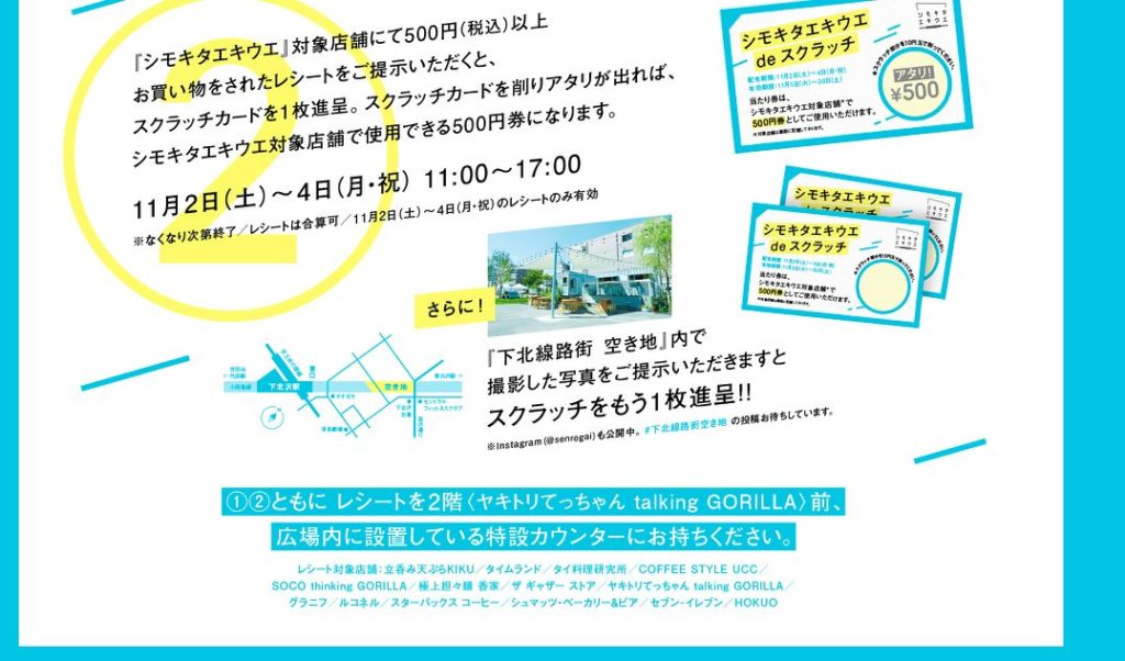 シモキタエキウエのオープニング記念イベント
