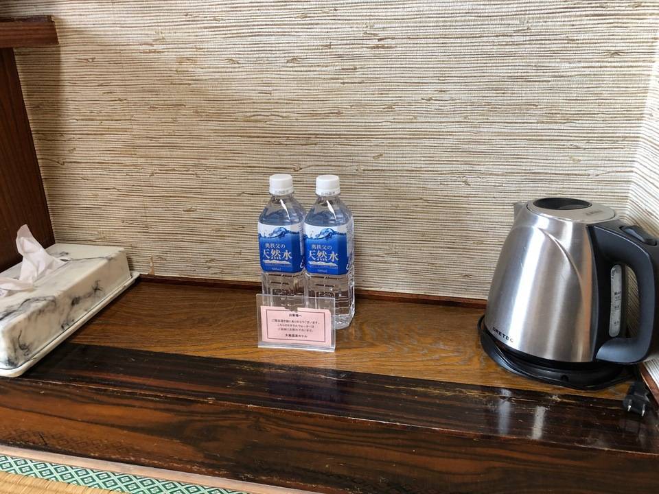 大島温泉ホテルのミネラルウォーター