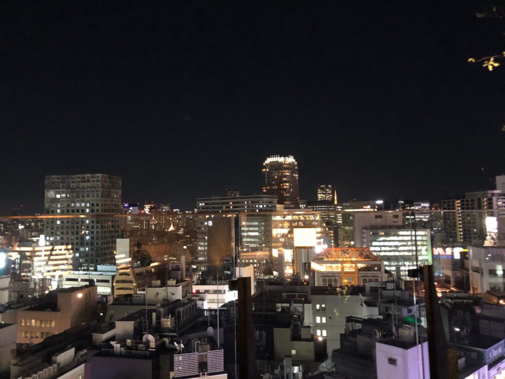 渋谷パルコの屋上の夜景