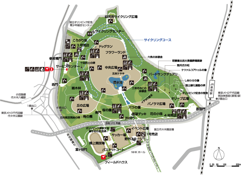 代々木公園の周辺地図（MAP）