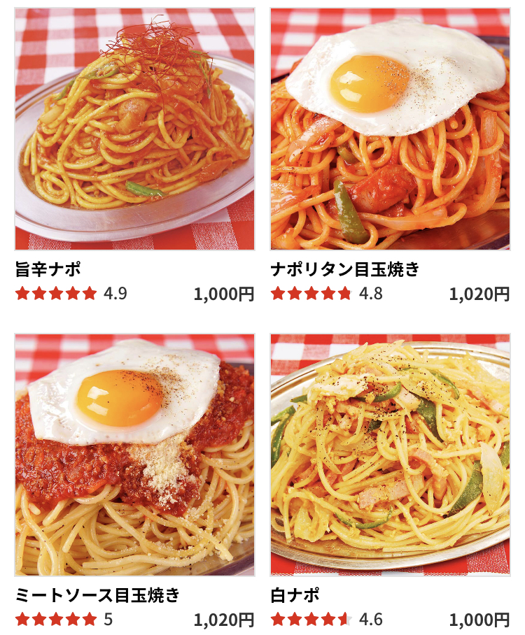 スパゲッティーのパンチョ 池袋店のメニュー