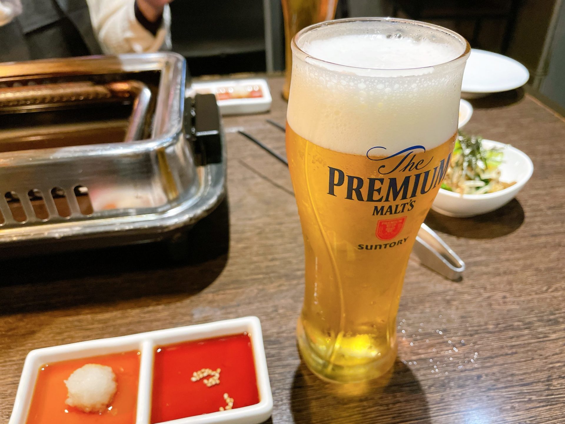 焼肉芝浦 駒沢本店のプレミアムモルツ