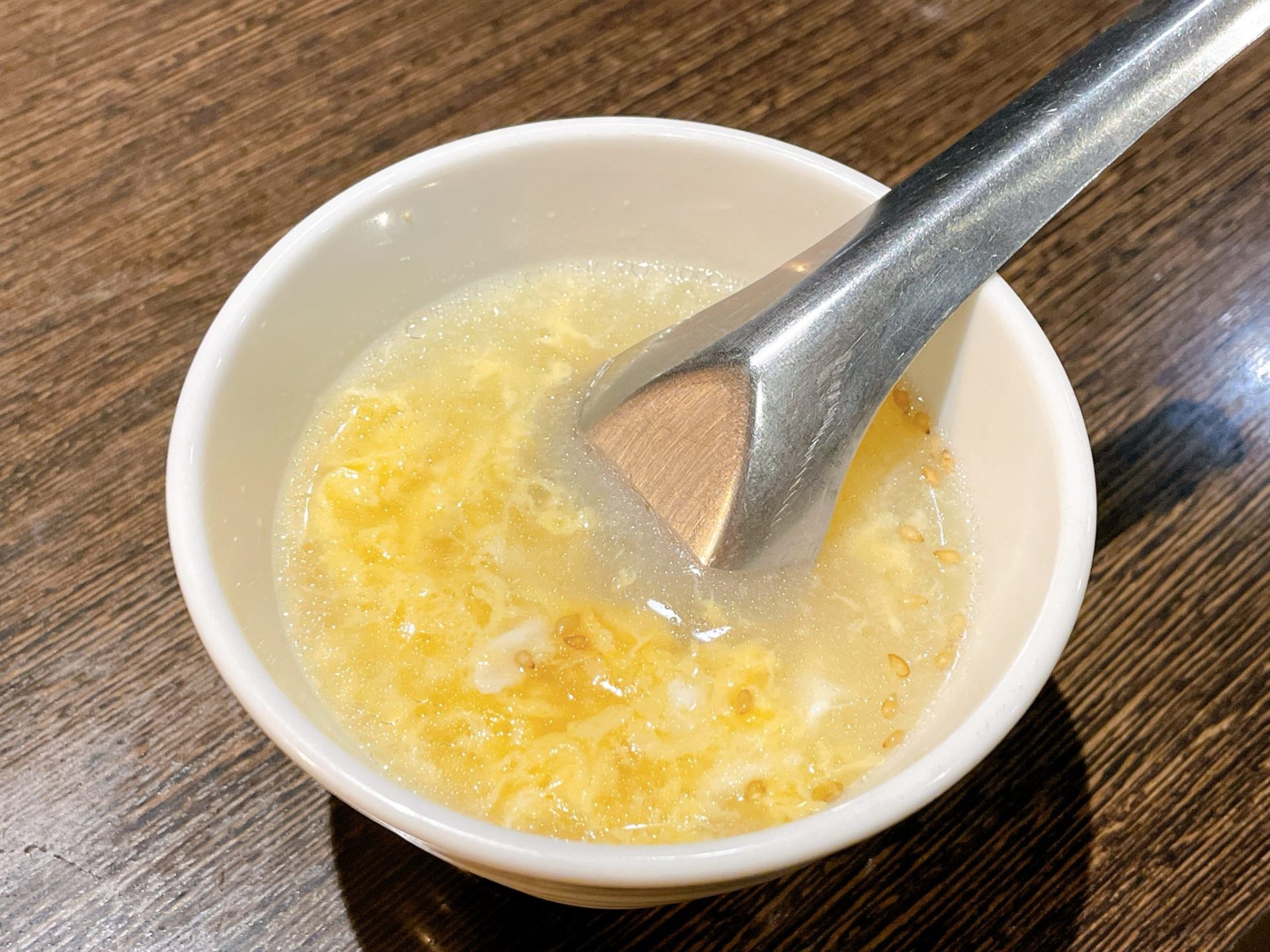 芝浦駒沢本店の牛テールたまごスープ
