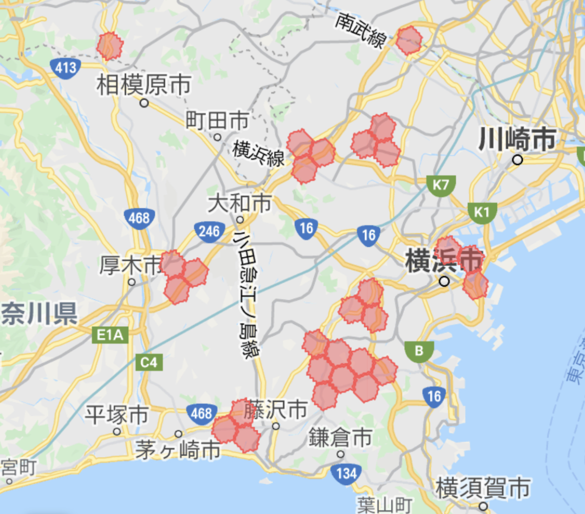 神奈川県|menu(メニュー)の配達エリア