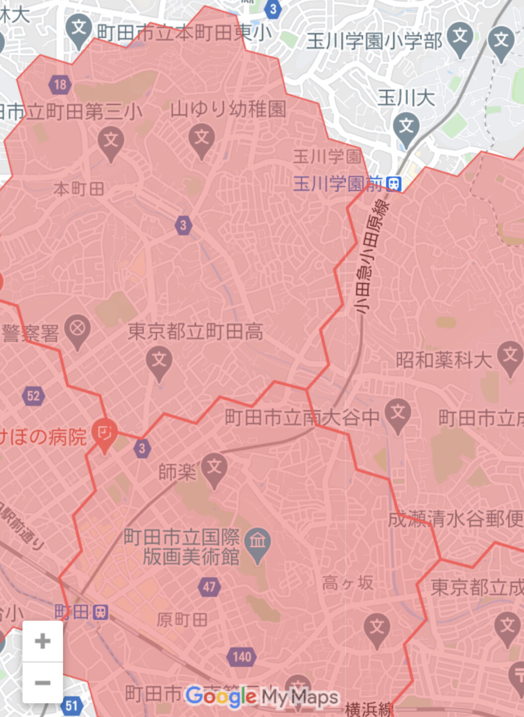 町田|menu(メニュー)の配達エリア