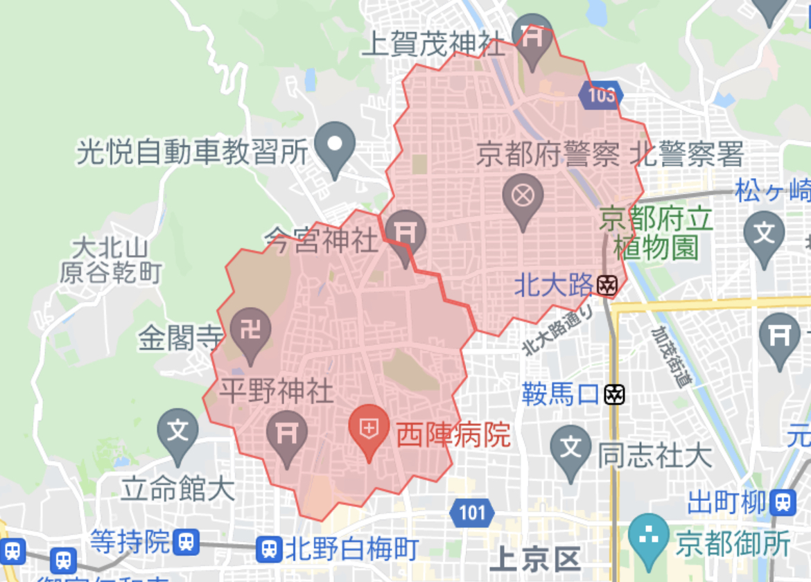 京都|menu(メニュー)の配達エリア