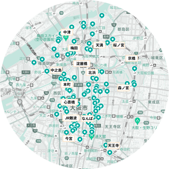 LUUP 大阪の設置場所