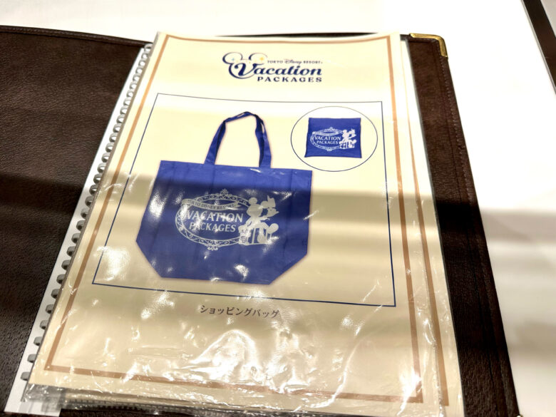 東京ディズニーリゾート・バケーションパッケージの限定オリジナルグッズのショッピングバッグ