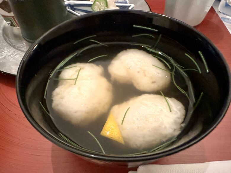 パレスホテル東京ジュースクレンズプランの夕食（準備食）　自然薯の「うずみ汁」 